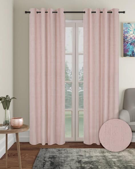 Cortina Eyelet Curtain Set of 2 Eyelet Printed Door Curtains
