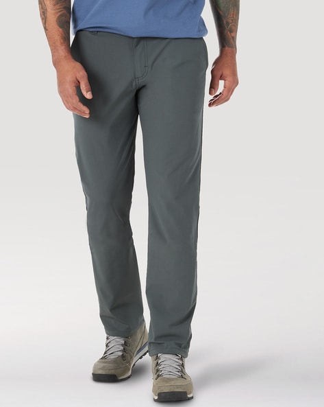 Wrangler Straight Fit Flat-Front Trousers