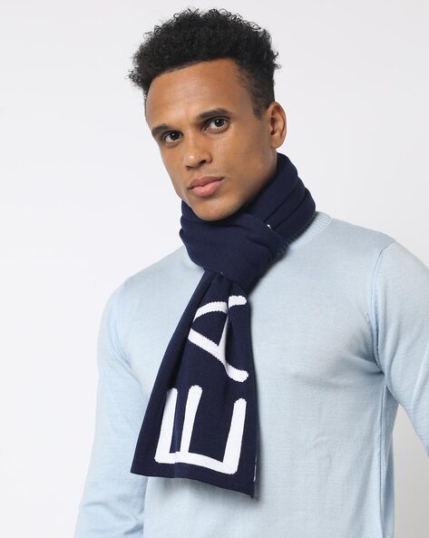 Buy Navy Blue Scarves for Men by EA7 Emporio Armani Online Ajio