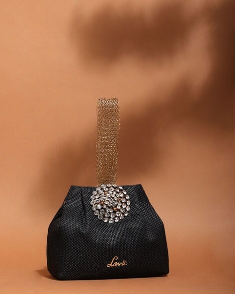 Black Glitter Box Clutch Bag | New Look