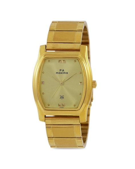 Maxima watches sale golden colour