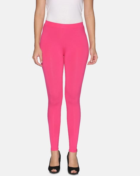 Buy Twin Birds Women Solid Colour Ankle Length Legging with Signature Wide  Waistband - Lip Stick Online - Lulu Hypermarket India