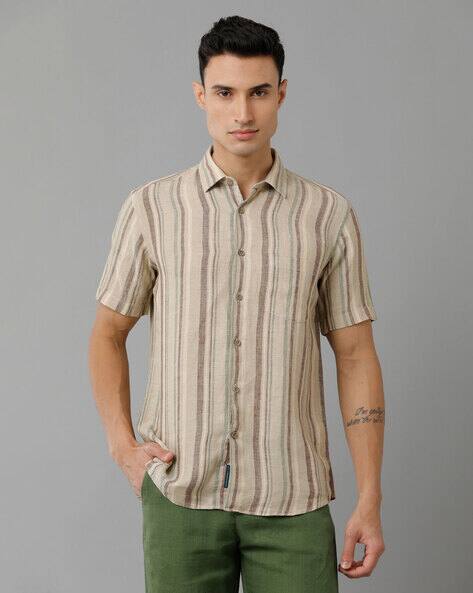 Striped Shirt with Patch Pocket