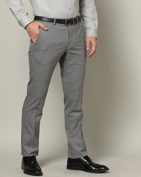 Buy Arrow Sport Mens Solid �Light Olive Slim Fit Casual Trousers Online -  Lulu Hypermarket India