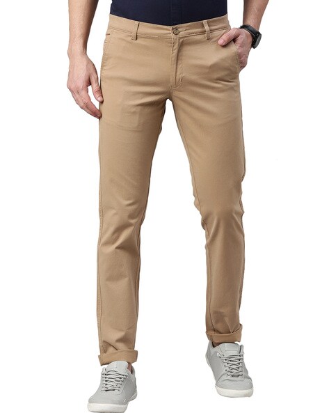 Pepe Jeans Khaki Trousers - Buy Pepe Jeans Khaki Trousers online in India