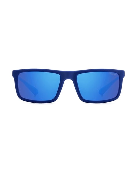 Black Frame & Deep Blue Lens Sunglasses | Bomber Eyewear