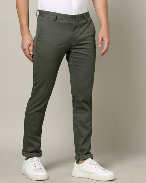 Buy Arrow Sport Men Grey Solid Original Slim Fit Trousers - Trousers for  Men 18894064 | Myntra