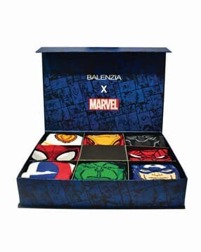 balenzia Pack of 8 Superhero Print Socks-picture-49