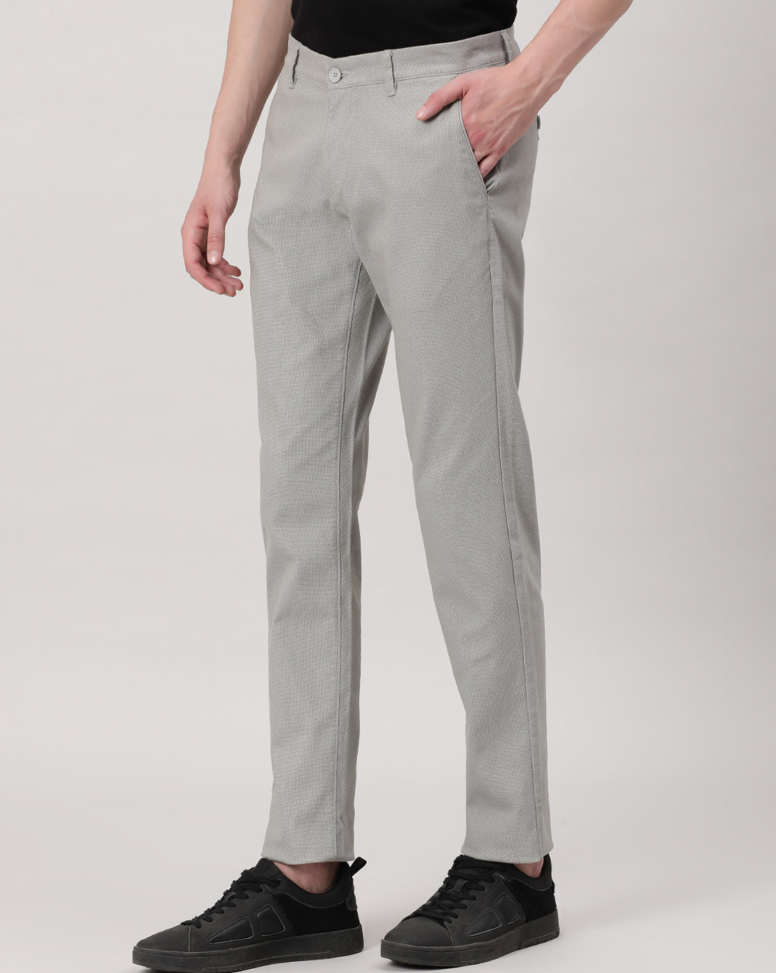 Buy Mchenry Men Ash Grey Solid Poly Viscose Regular Fit Formal Trousers  Online at Best Prices in India  JioMart