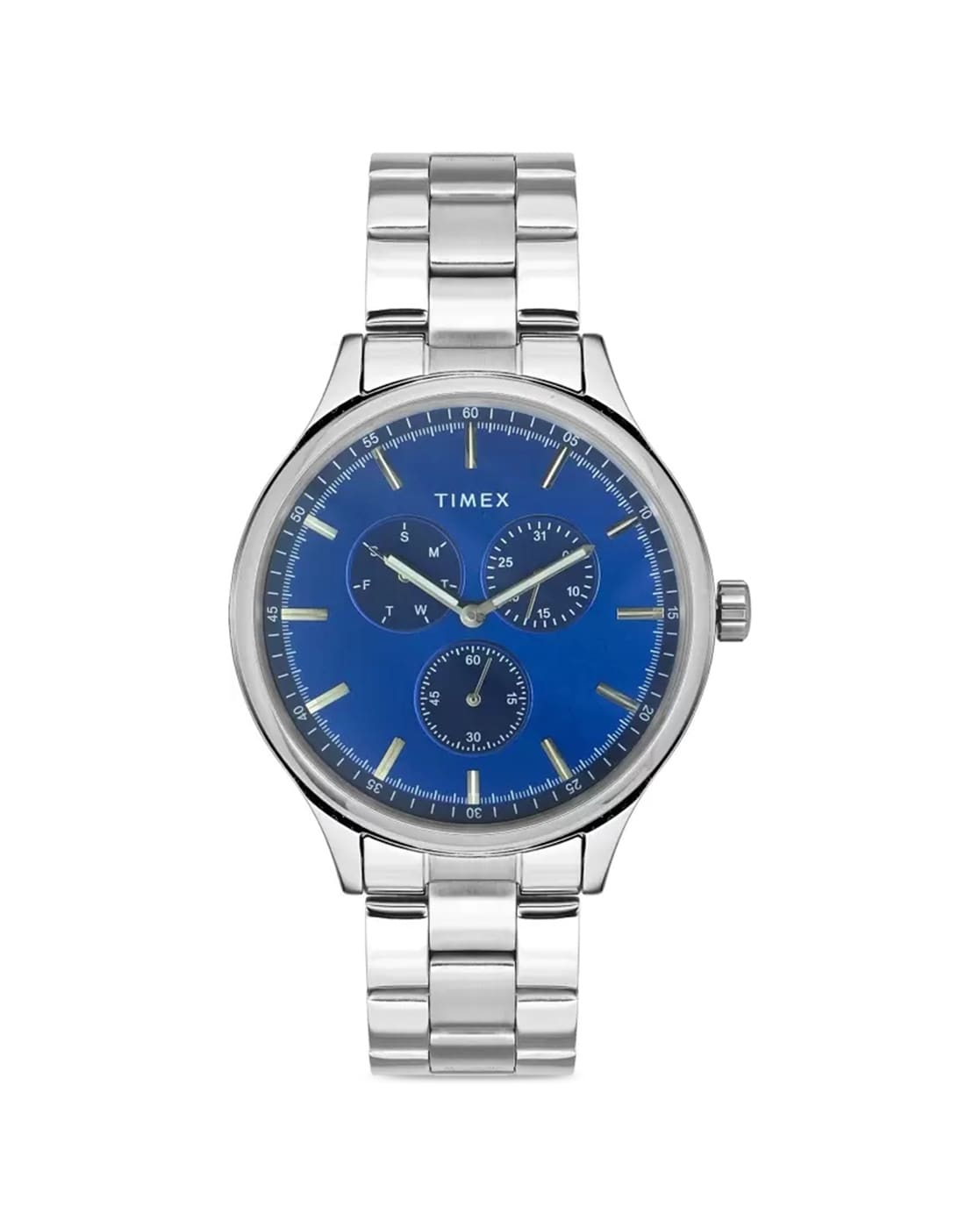 TIMEX E CLASS SURGICAL STEEL ENIGMA CHRONOGRAPH ANALOG BLUE DIAL MEN'S –  The Watch Factory ®