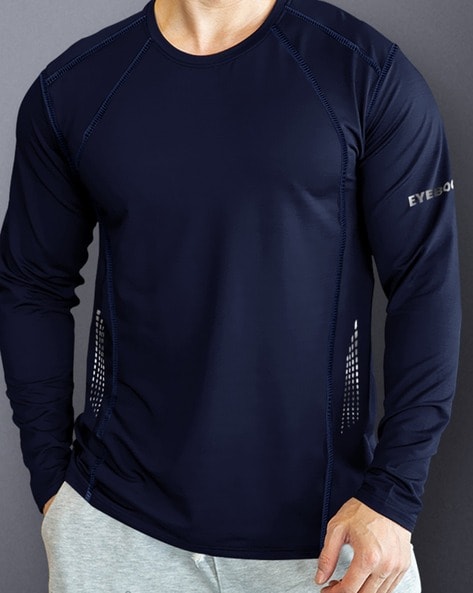 Regular Fit Brand Print Crew-Neck T-Shirt