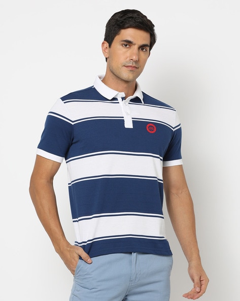 Striped Slim Fit Polo T-Shirt