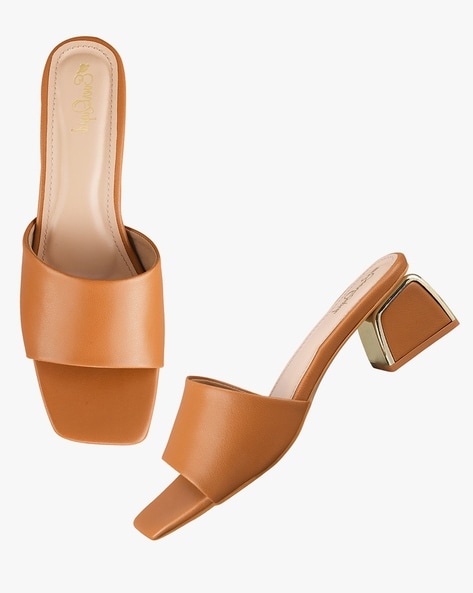 Square toe 2025 mules block heel