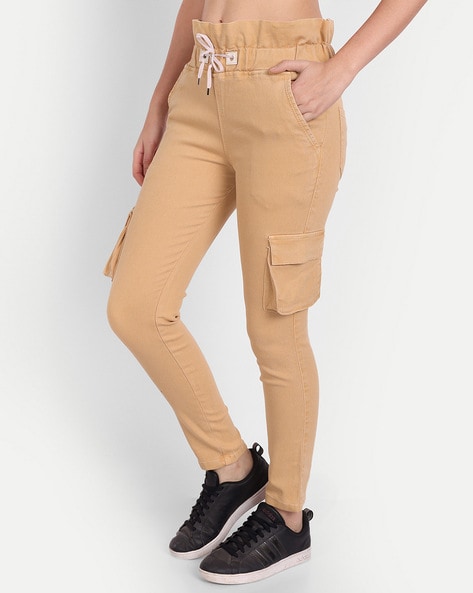 Women's drawstring ankle hot sale cargo pants