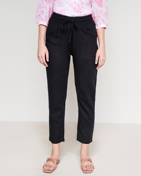 Tapered Fit Flat-Front Pants