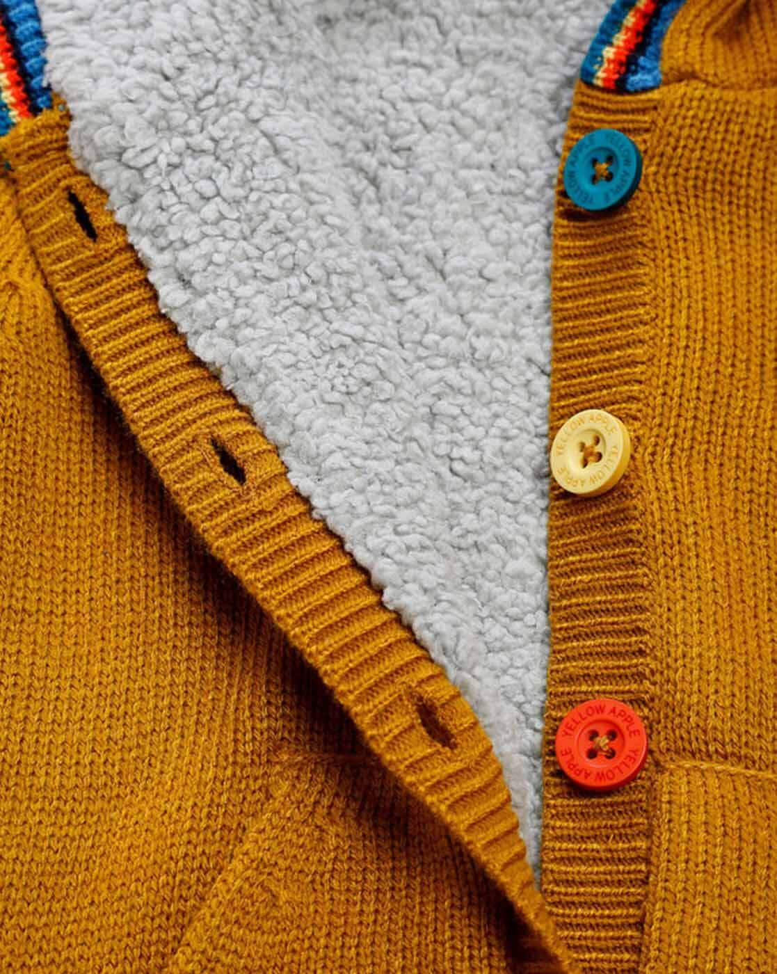 Full-Sleeves Sweater with Button Closure