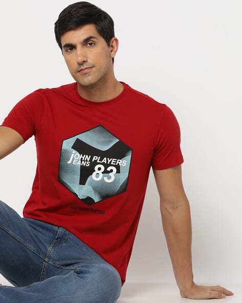 Printed Slim Fit Crew-Neck T-Shirt