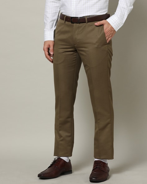 Buy Arrow Sports Slim Fit Flat Front Trousers - NNNOW.com