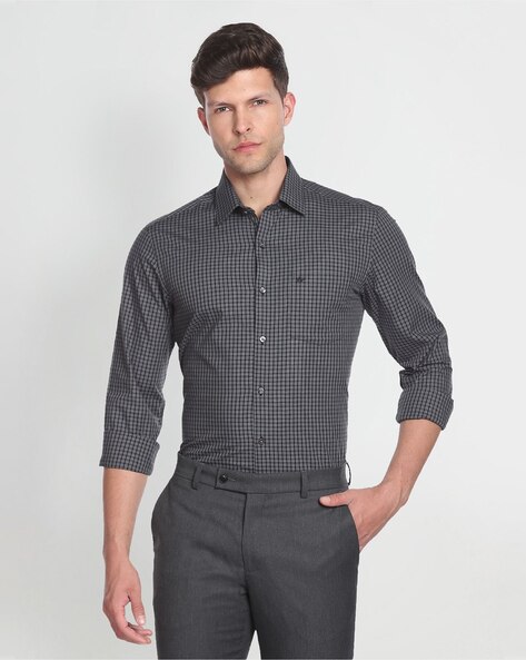 Arrow Men Checked Slim Fit Shirt