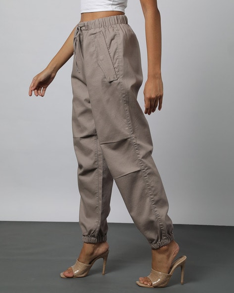 Brown Cuffed Hem Pants