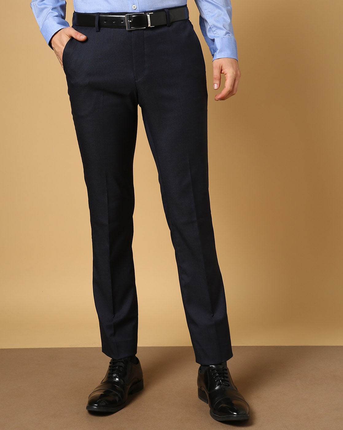 Buy Arrow Houndstooth Regular Fit Trousers - NNNOW.com