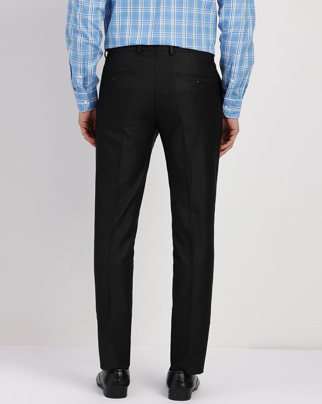 Buy Arrow Navy Blue Regular Fit Trousers for Mens Online @ Tata CLiQ