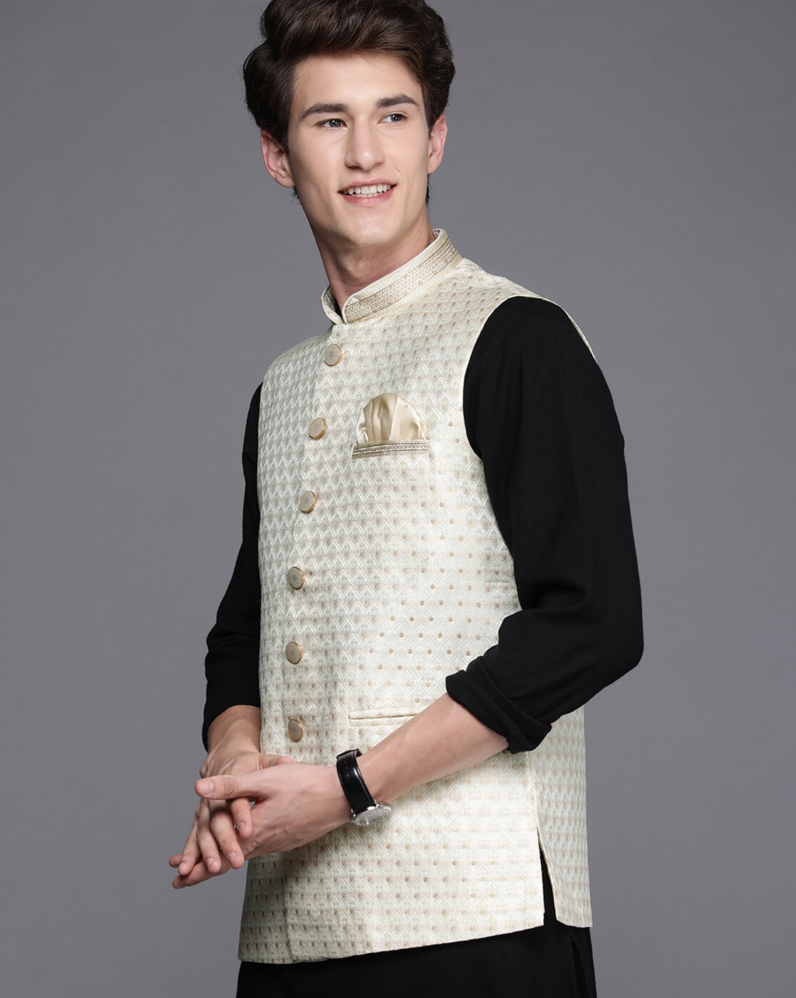 Buy Fashionable Pista Jacket Online in India @Manyavar - Nehru Jacket for  Men