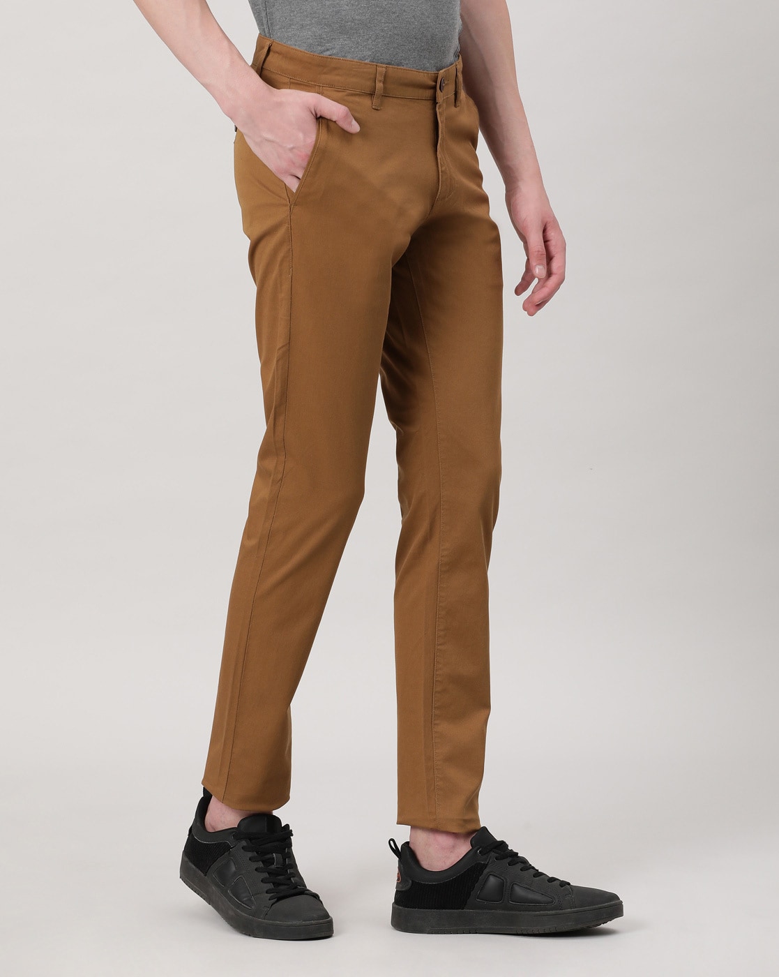Buy Men's Khaki Slim Fit Hiking Pants NH500 Online | Decathlon