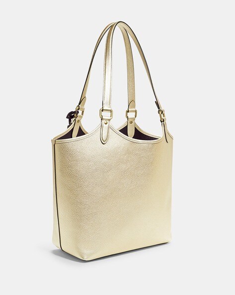 Coach gold outlet tote