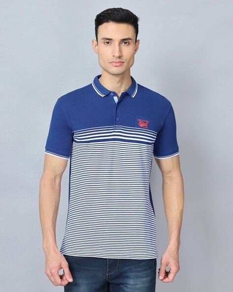 Striped Slim Fit Polo T-Shirt