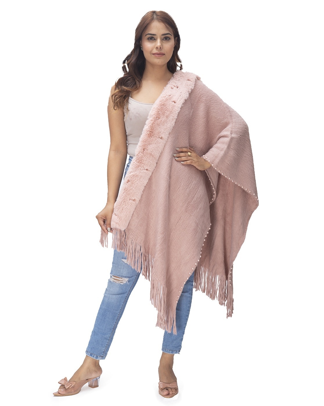 Buy Pink Shawls & Wraps for Women by MANRA Online