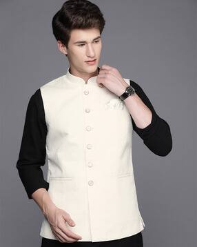 manyavar Textured Nehru Jacket-picture-17