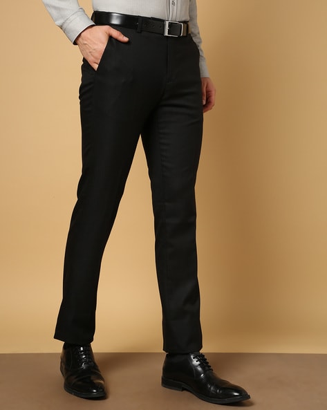 Buy FOREVER 21 Men Black Regular Fit Solid Regular Trousers  Trousers for  Men 4330672  Myntra