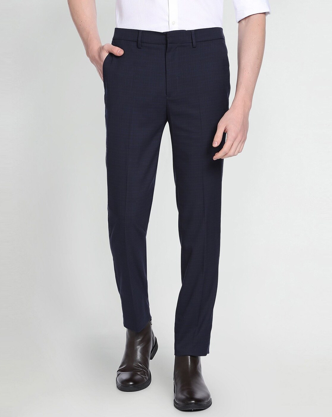 Men's Smart Trouser - Grey & Black | Konga Online Shopping