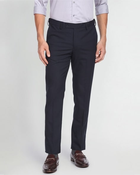 Arrow Regular Fit Solid Formal Trousers