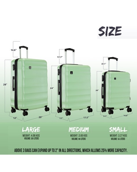 Shop WAVE Textured Hardcase Luggage Trolley Bag with Retractable Handle -  Set of 3 Online | Splash Saudi