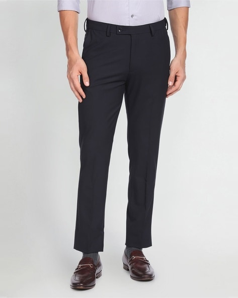 Navy Slim Fit Bi-stretch Trousers