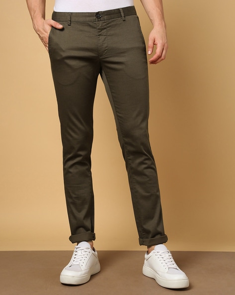 Buy Arrow Sport Mens Solid Off White Slim Fit Casual Trousers Online - Lulu  Hypermarket India