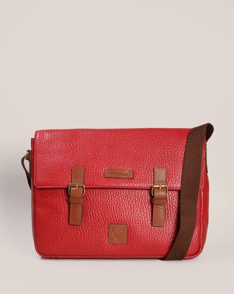 Balenciaga Red Leather Explorer Pouch Crossbody Bag | Yoogi's Closet