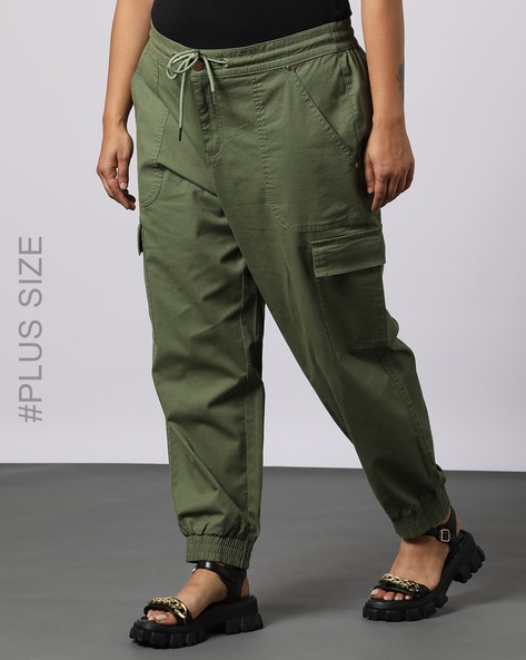 Olive Green Cargo Pants for Women and Girls