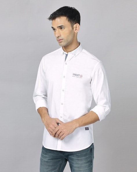 Buy White JOHN LOUIS Men Solid Formal White Shirt Online at Best