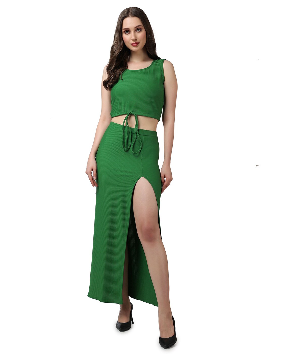 Buy Green Suit Sets for Women by POPWINGS Online Ajio