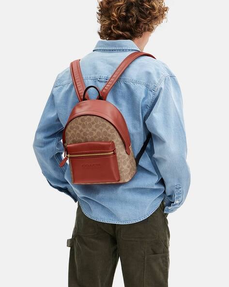 Coach signature canvas backpack on sale