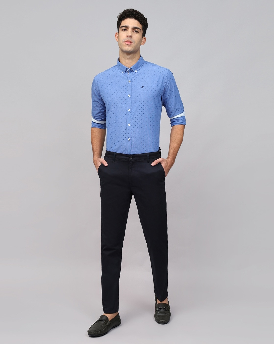 Best Men's Slim Fit Oxford Blue Dress Shirt Outfits | Blue Shirt  Combination Casual Outfits… | Mens business casual outfits, Formal men  outfit, Mens clothing styles