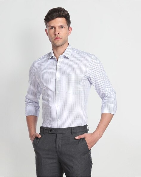 Arrow Men Checked Slim Fit Shirt