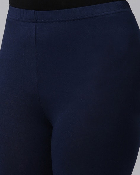 Buy Navy Blue Leggings for Women by INDIAN FLOWER Online | Ajio.com