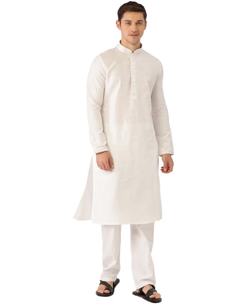 Buy White 2 Piece Ethnic Suit for Men by MANYAVAR Online Ajio