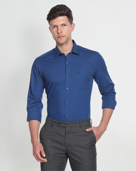 Arrow Men Checked Slim Fit Shirt