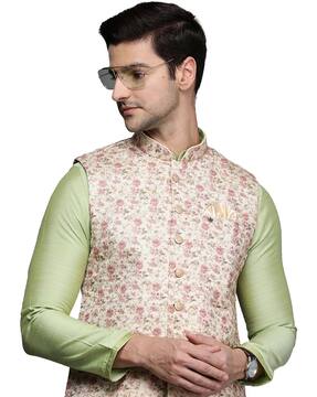 Manyavar floral outlet jacket