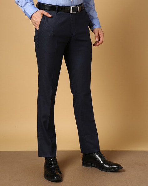 Buy Arrow Self Design Tailored Fit Smart Flex Twill Formal Trouser Ecru at  Amazonin